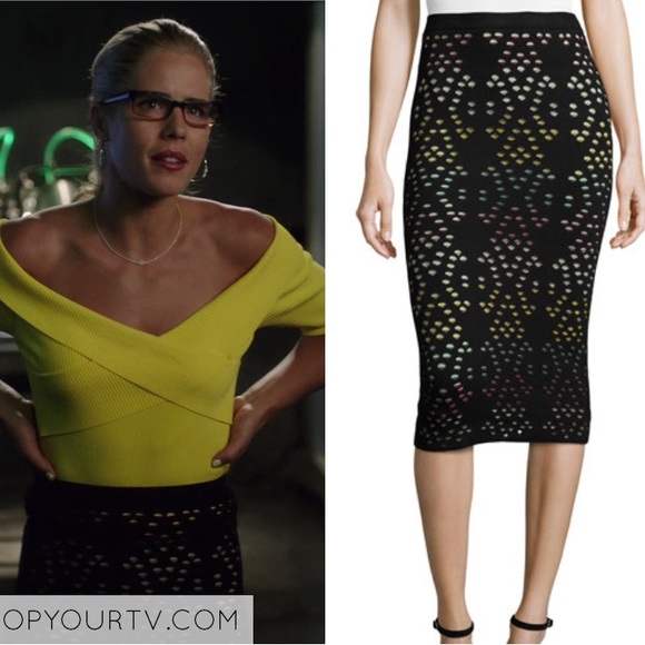 NWT Alice + Olivia Ani Pencil Skirt Multi Color Dead stock - Picture 8 of 9